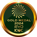 Koperen kleur cirkel met een groene binnenkant. Ik groene binnenkant zijn koperen druppels in een spiraalvorm gedrukt