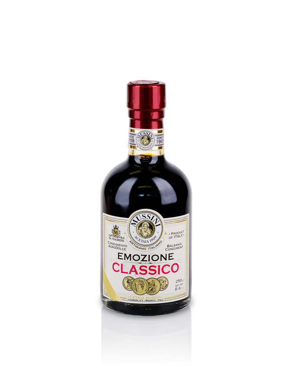Mussini Emozione Balsamico Kruiderij 12 Jaar, donkere fles 250ml