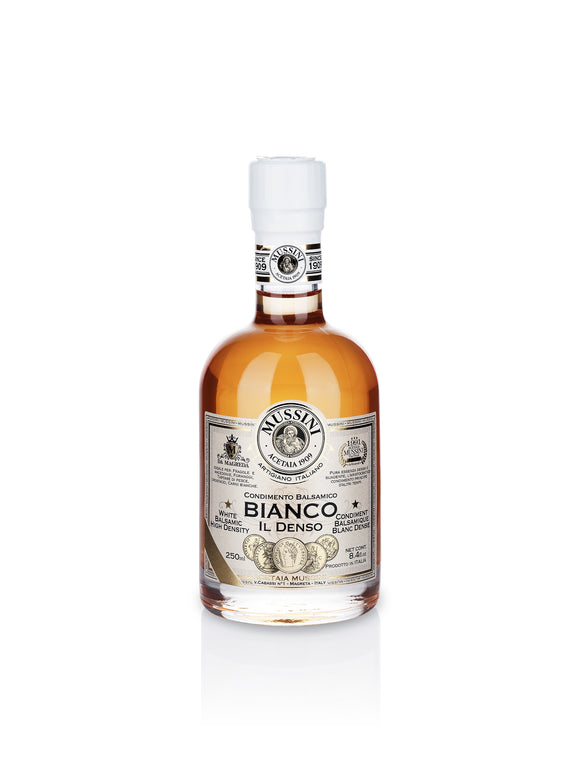 Mussini Il Denso Bianco Balsamico 5 medaglie, witte balsamico fles 250ml